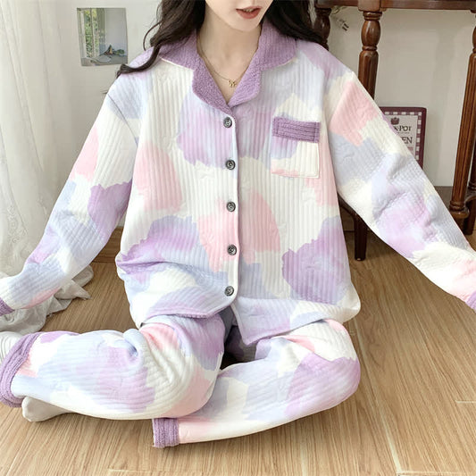 Ensemble de vêtements de nuit chauds en coton grande taille
