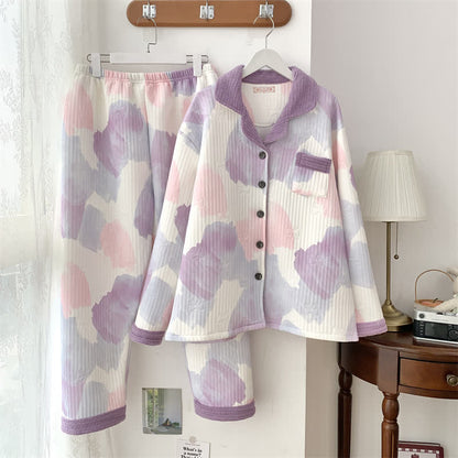 Ensemble de vêtements de nuit chauds en coton grande taille
