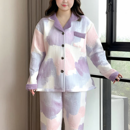 Ensemble de vêtements de nuit chauds en coton grande taille