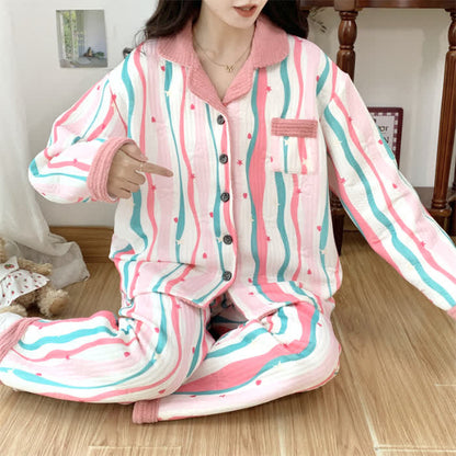 Ensemble de vêtements de nuit en coton doux et aéré grande taille