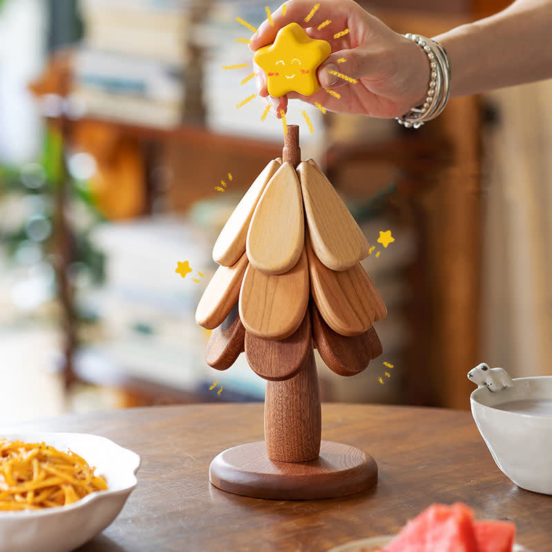 Set de table pliable et isotherme avec sapin de Noël