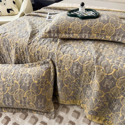 Couette en gaze de coton double épaisseur de style rétro