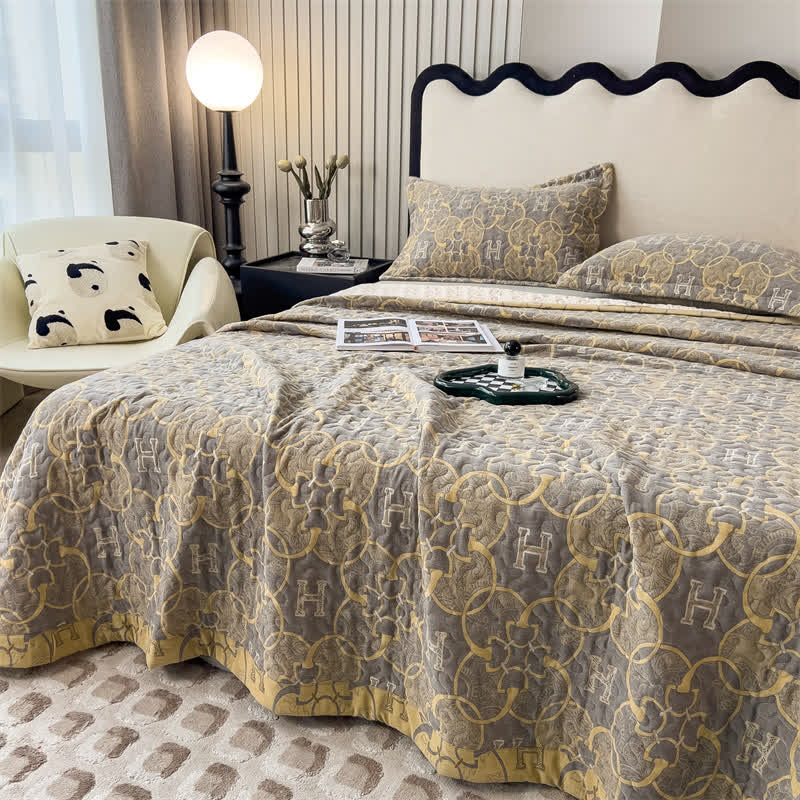 Couette en gaze de coton double épaisseur de style rétro