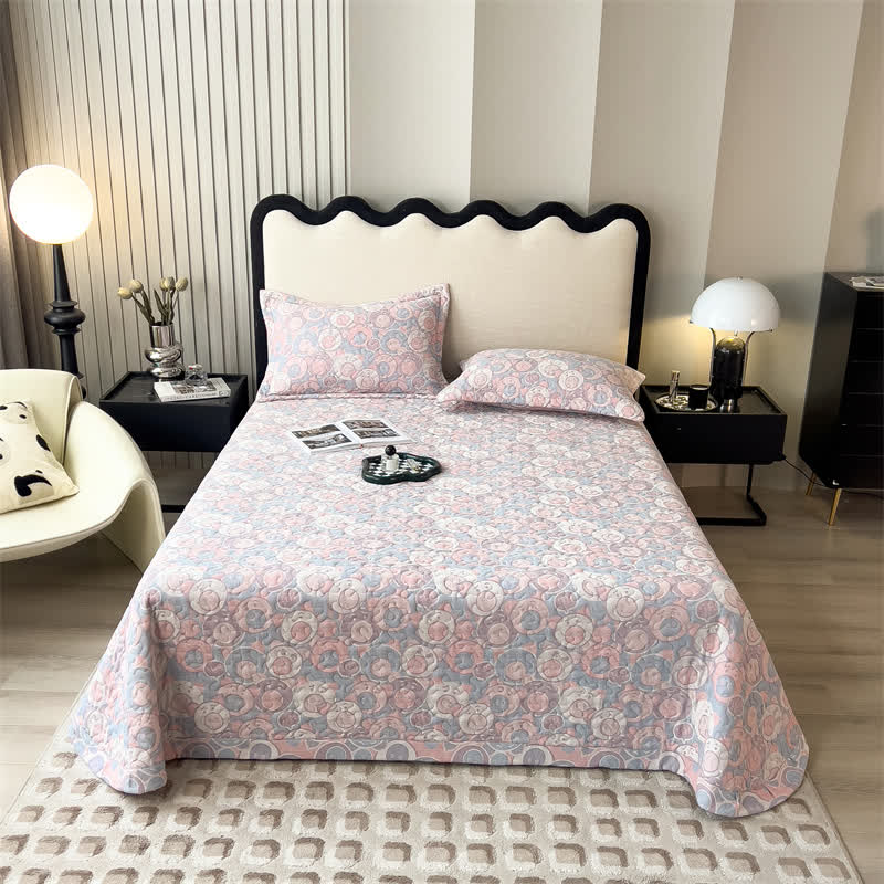 Couvre-lit matelassé en gaze de coton avec des cochons de dessin animé