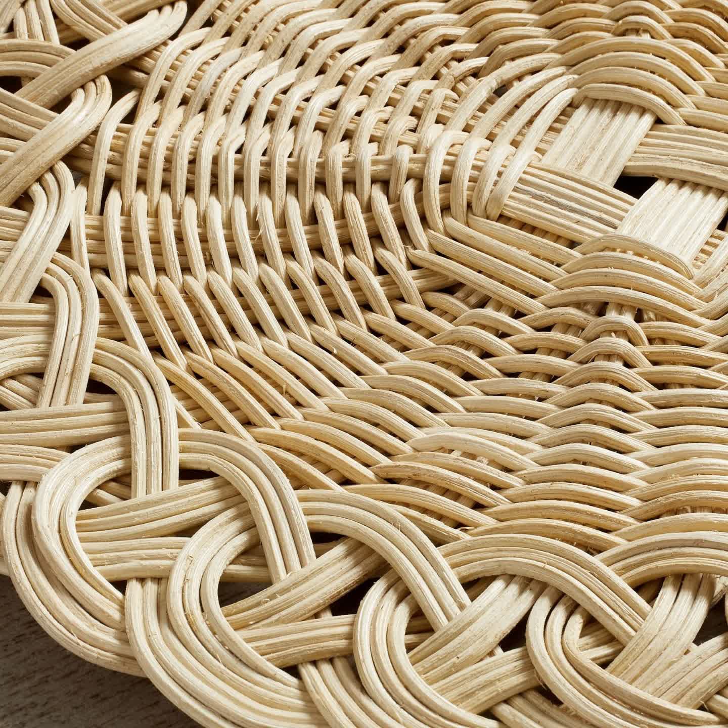 Set de table rond en rotin tissé à la main