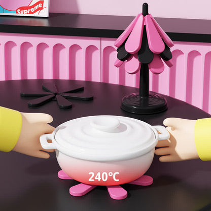 Set de table en silicone thermo-isolant avec dégradé de couleurs