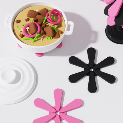 Set de table en silicone thermo-isolant avec dégradé de couleurs