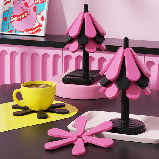 Set de table en silicone thermo-isolant avec dégradé de couleurs