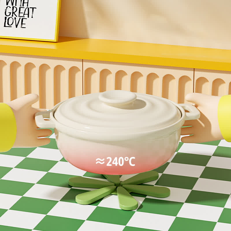 Set de table en silicone thermo-isolant avec dégradé de couleurs