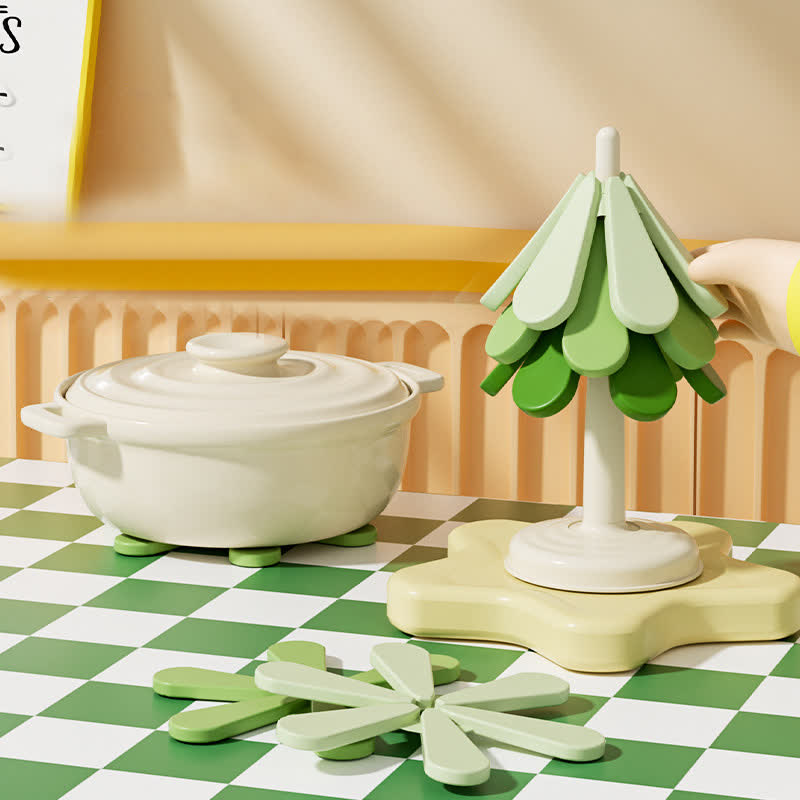 Set de table en silicone thermo-isolant avec dégradé de couleurs