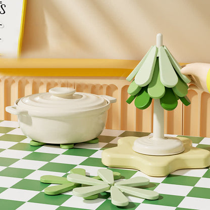 Set de table en silicone thermo-isolant avec dégradé de couleurs