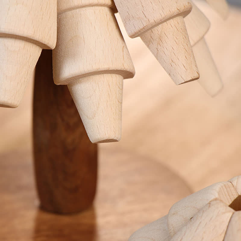 Set de table en bois thermo-isolant avec sapin de Noël