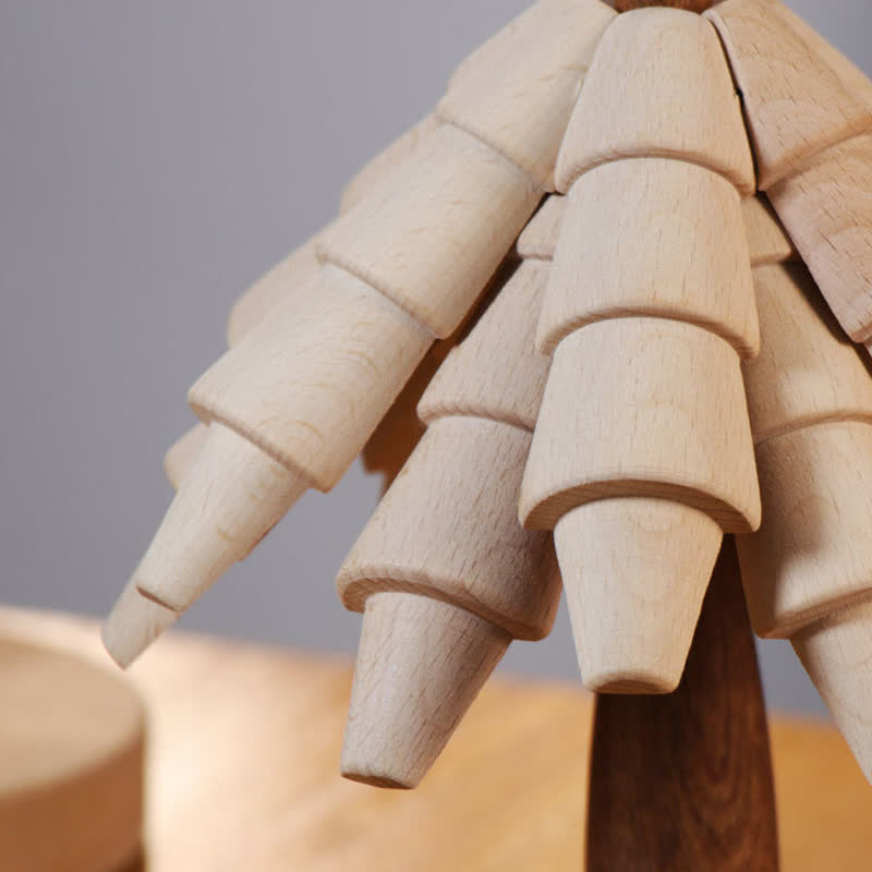 Set de table en bois thermo-isolant avec sapin de Noël
