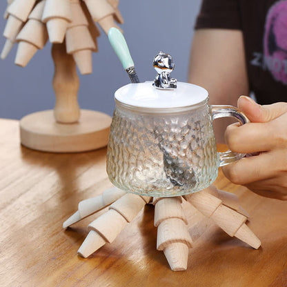 Set de table en bois thermo-isolant avec sapin de Noël