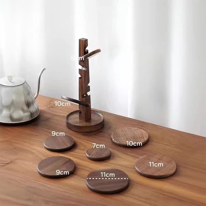 Dessous de verre en bois en forme d'arbre pour la décoration de la maison