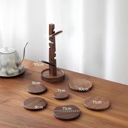 Dessous de verre en bois en forme d'arbre pour la décoration de la maison