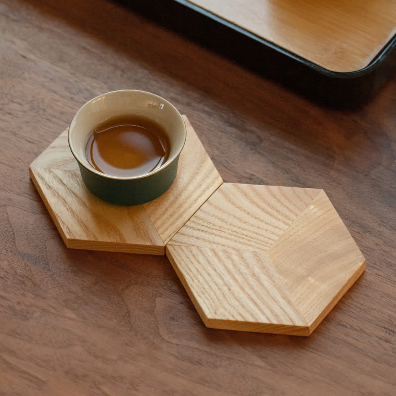 Set de table hexagonal en bois