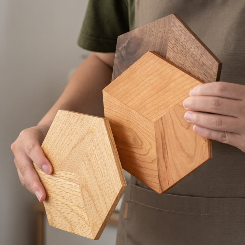 Set de table hexagonal en bois
