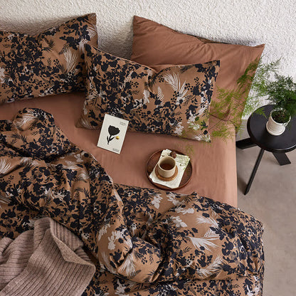 Parure de lit de luxe en coton brossé (4 pièces)