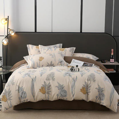 Collection de linge de lit pastoral en coton brossé