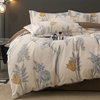 Collection de linge de lit pastoral en coton brossé