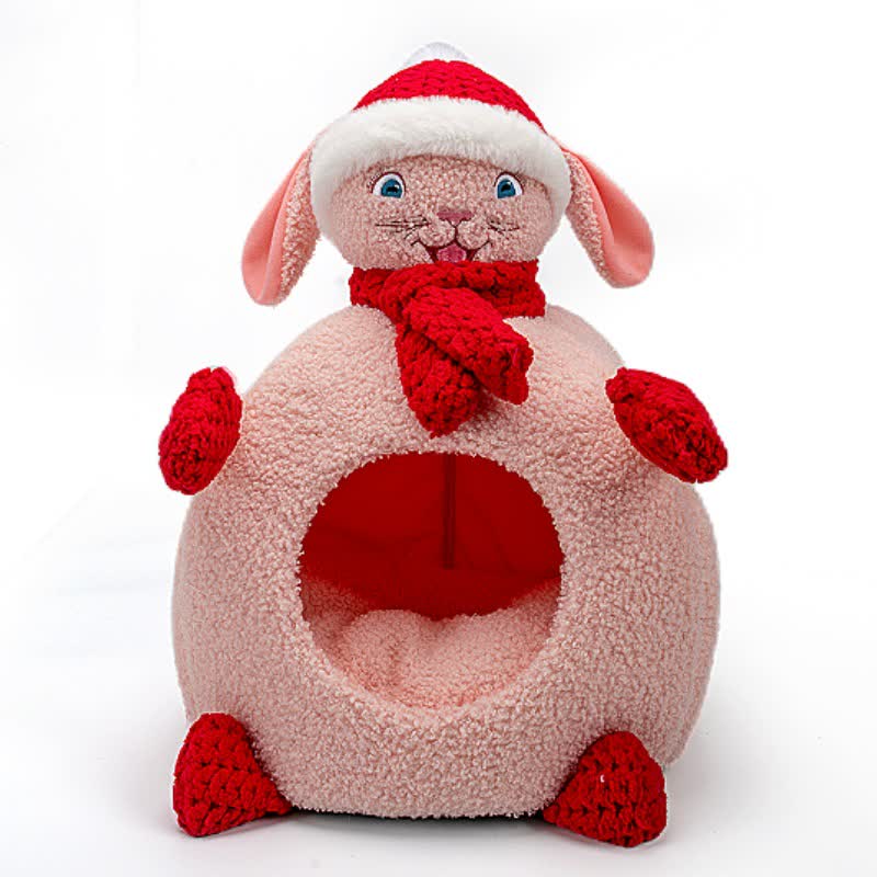 Panier pour animaux de compagnie en polaire douce et chaude de Noël