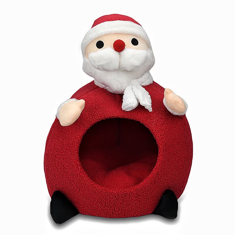 Panier pour animaux de compagnie en polaire douce et chaude de Noël
