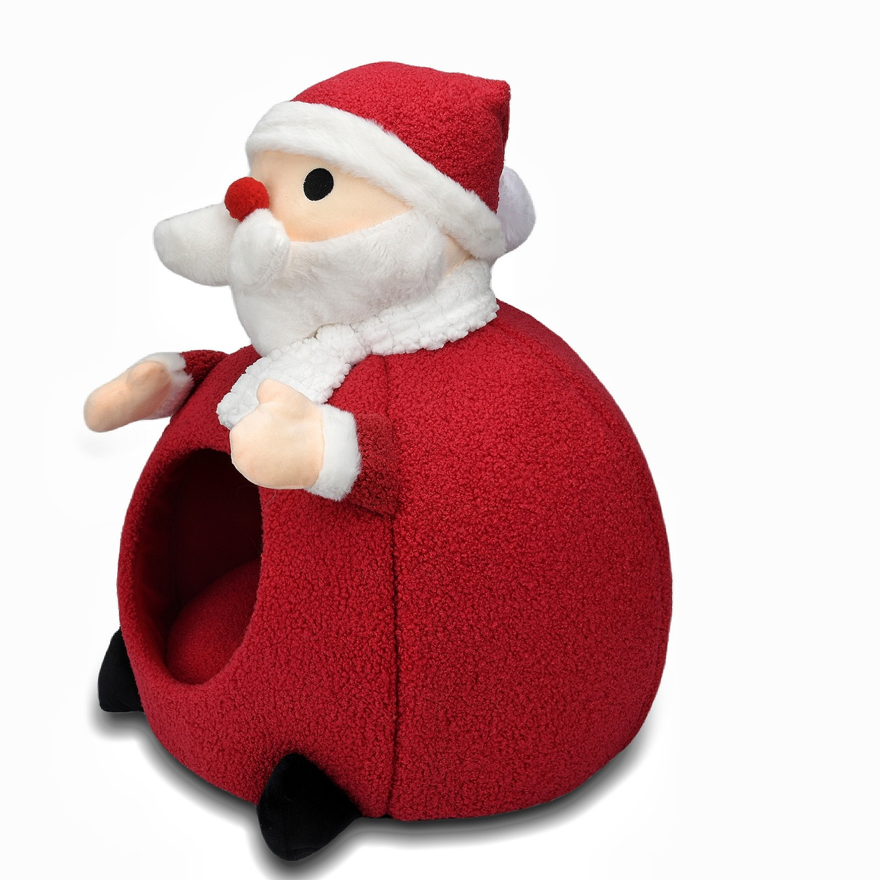 Panier pour animaux de compagnie en polaire douce et chaude de Noël