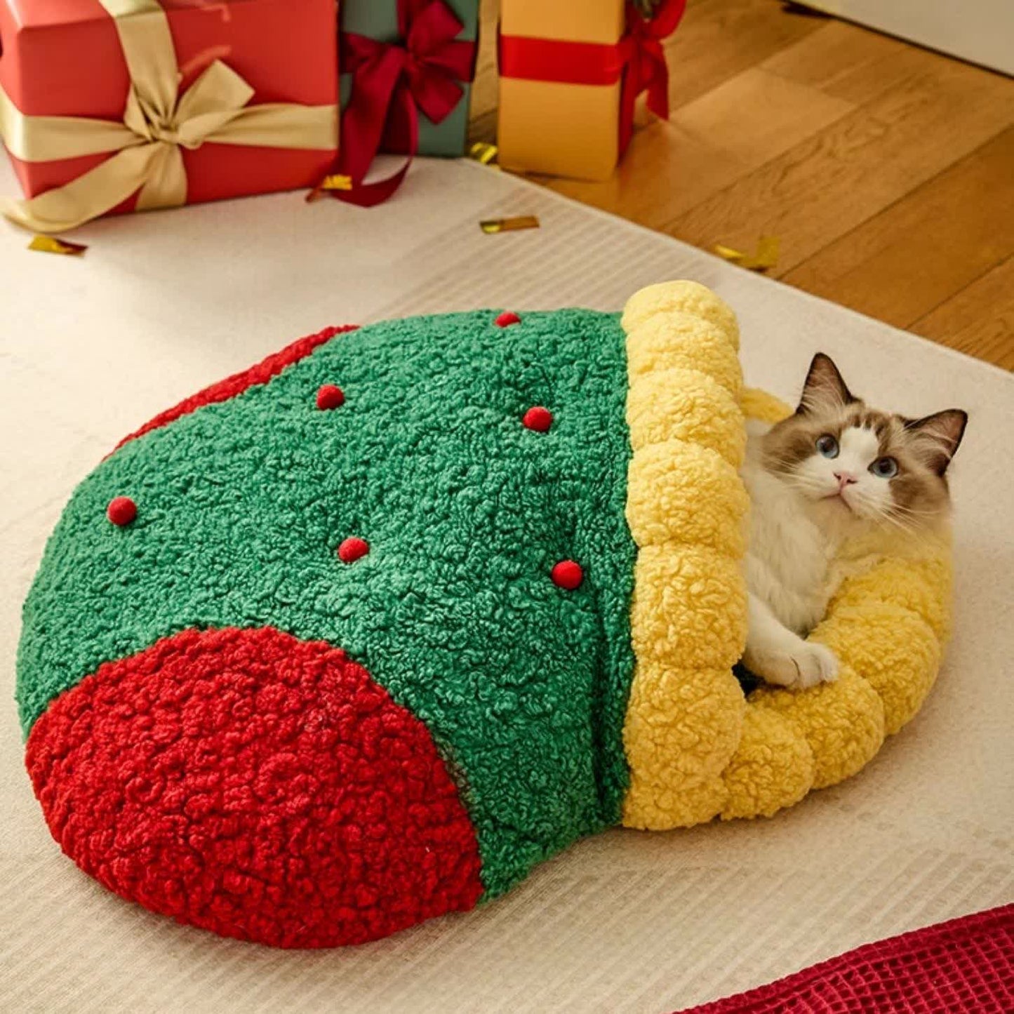 Chaussettes de Noël Sac de couchage chaud pour animaux de compagnie