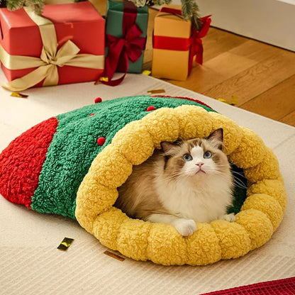 Chaussettes de Noël Sac de couchage chaud pour animaux de compagnie