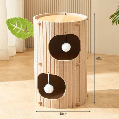 Arbre à chat résistant aux rayures Condo Barrel Tower