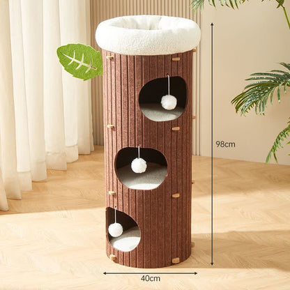 Arbre à chat résistant aux rayures Condo Barrel Tower