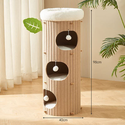 Arbre à chat résistant aux rayures Condo Barrel Tower