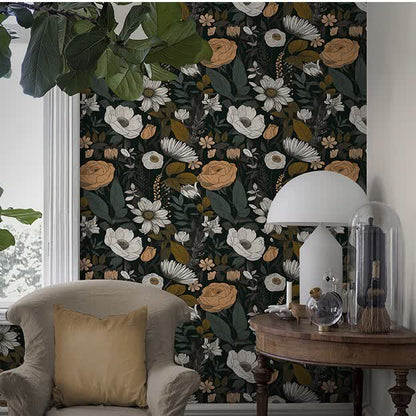 Autocollant mural résistant à l'usure Motif plantes tropicales