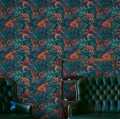 Autocollant mural résistant à l'usure Motif plantes tropicales