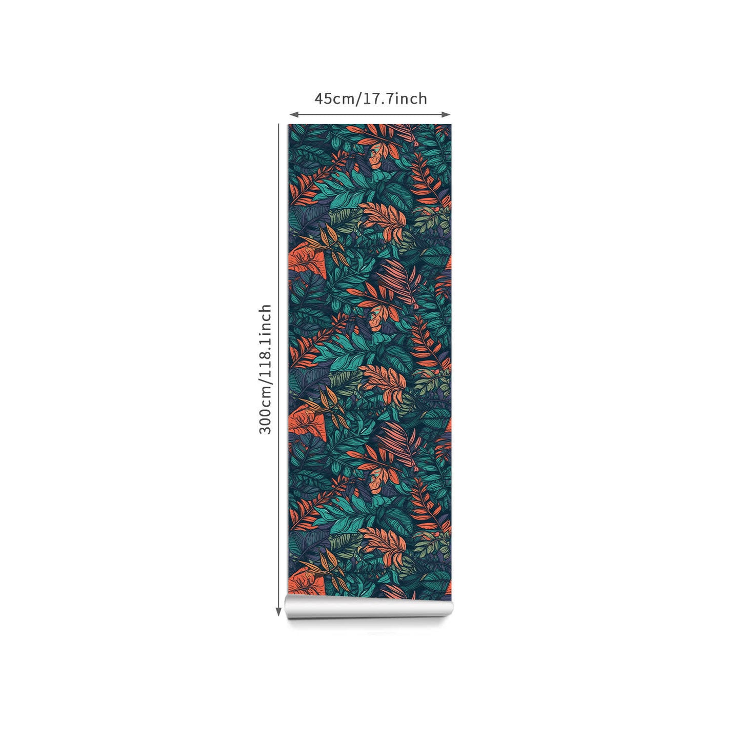 Autocollant mural résistant à l'usure Motif plantes tropicales