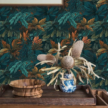 Autocollant mural résistant à l'usure Motif plantes tropicales