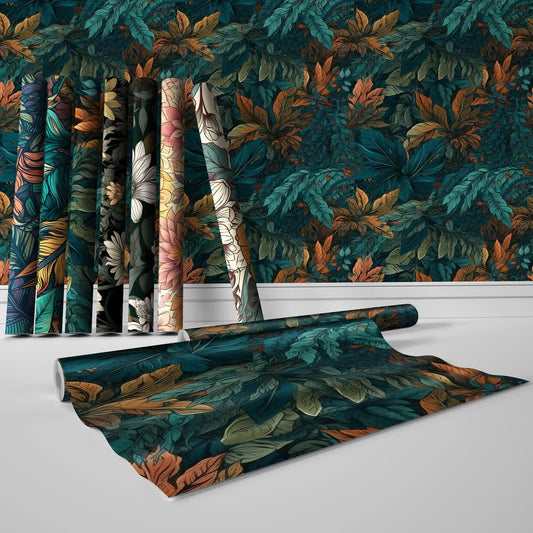 Autocollant mural résistant à l'usure Motif plantes tropicales