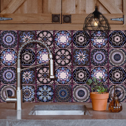 Autocollants muraux Mandala à décoller et coller (10 pièces)