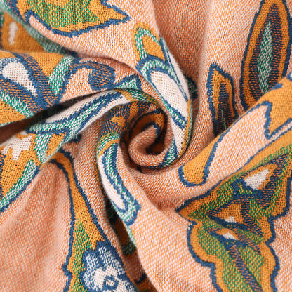 Couverture douillette en gaze de coton à motif floral rétro