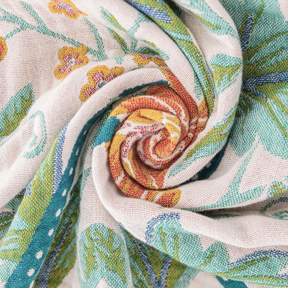Couette rafraîchissante en gaze de coton avec pétales de fleurs
