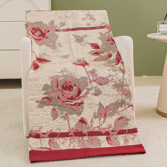 Couverture douillette en gaze de coton à motif de roses