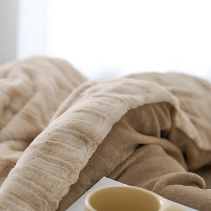 Parure de lit simple en velours doux dégradé (4 pièces)
