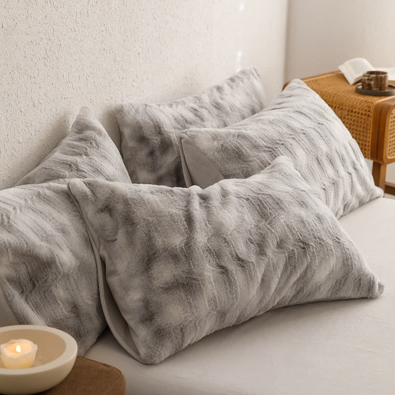 Parure de lit simple en velours doux dégradé (4 pièces)