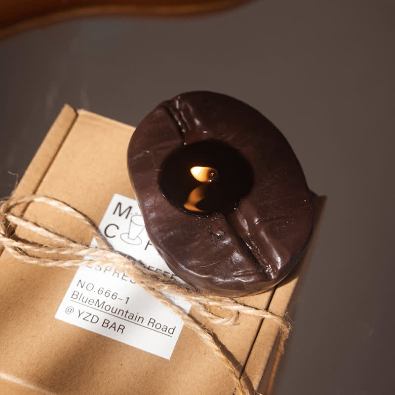 Bougie parfumée créative avec motif de grain de café pour la décoration de la maison
