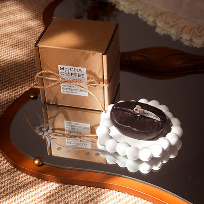 Bougie parfumée créative avec motif de grain de café pour la décoration de la maison