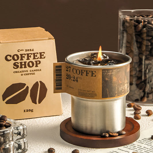 Bougie parfumée au café, cadeau de décoration intérieure