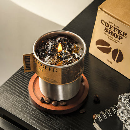 Bougie parfumée au café, cadeau de décoration intérieure