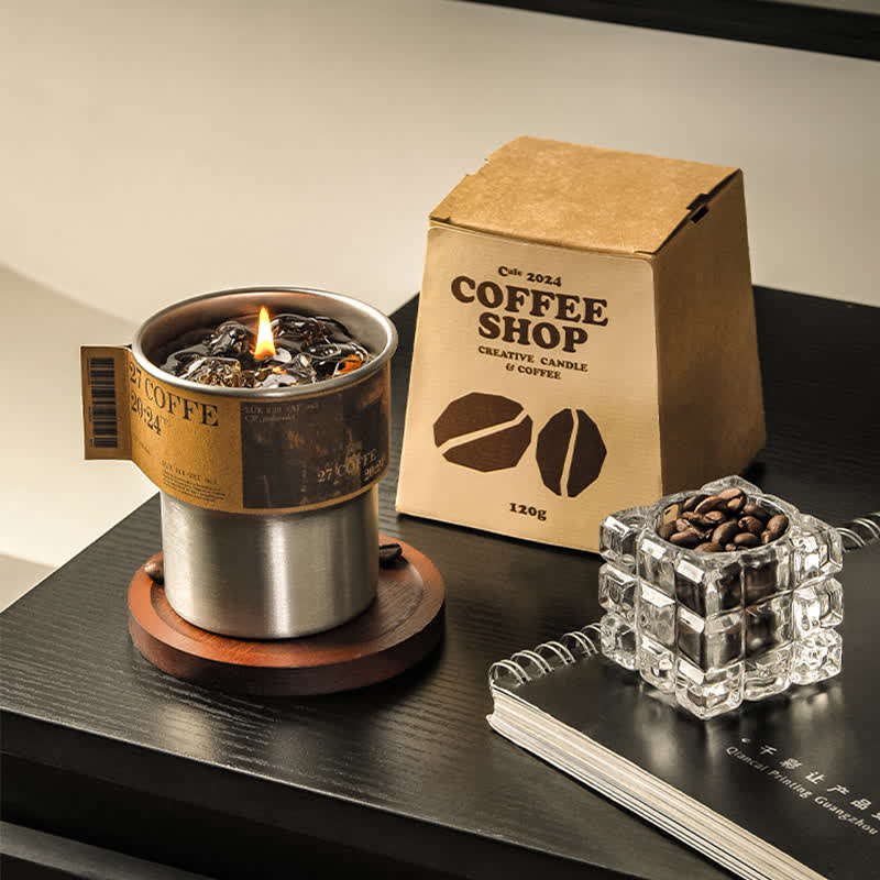 Bougie parfumée au café, cadeau de décoration intérieure