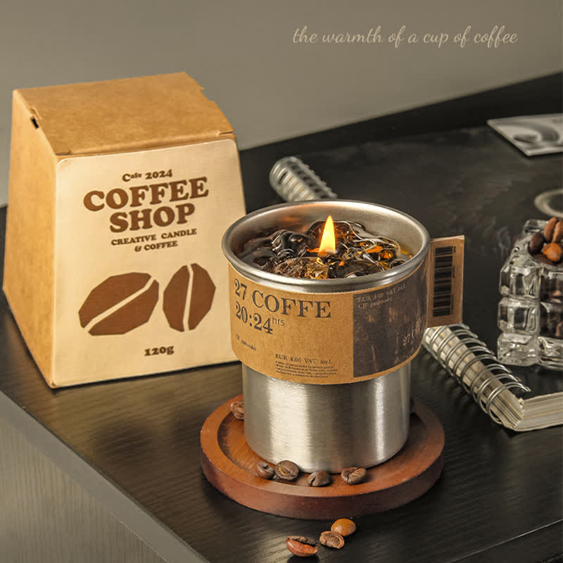 Bougie parfumée au café, cadeau de décoration intérieure